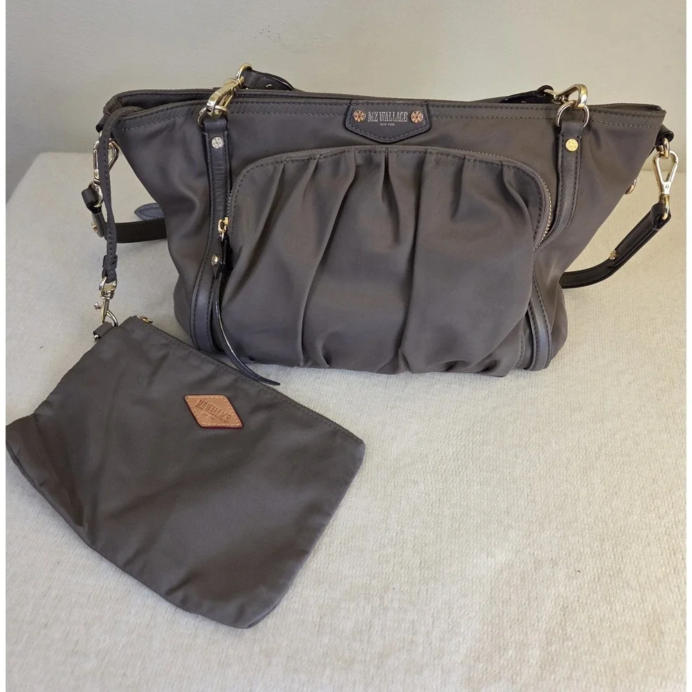 MZ Wallace Taupe Small Nikki Bedford Satchel Tote‎ Hand Bag